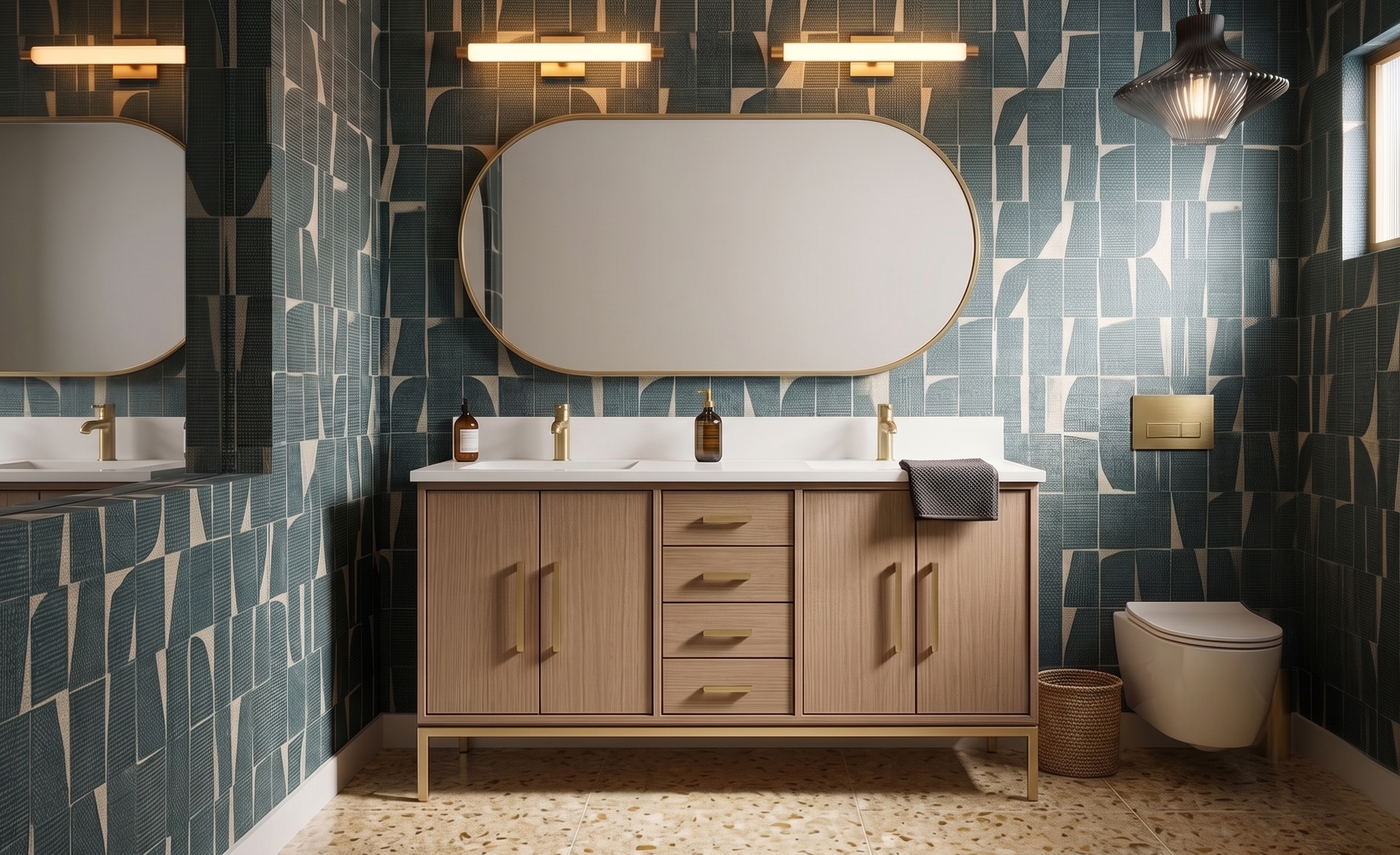 Rift White Oak Double Bath Vanity