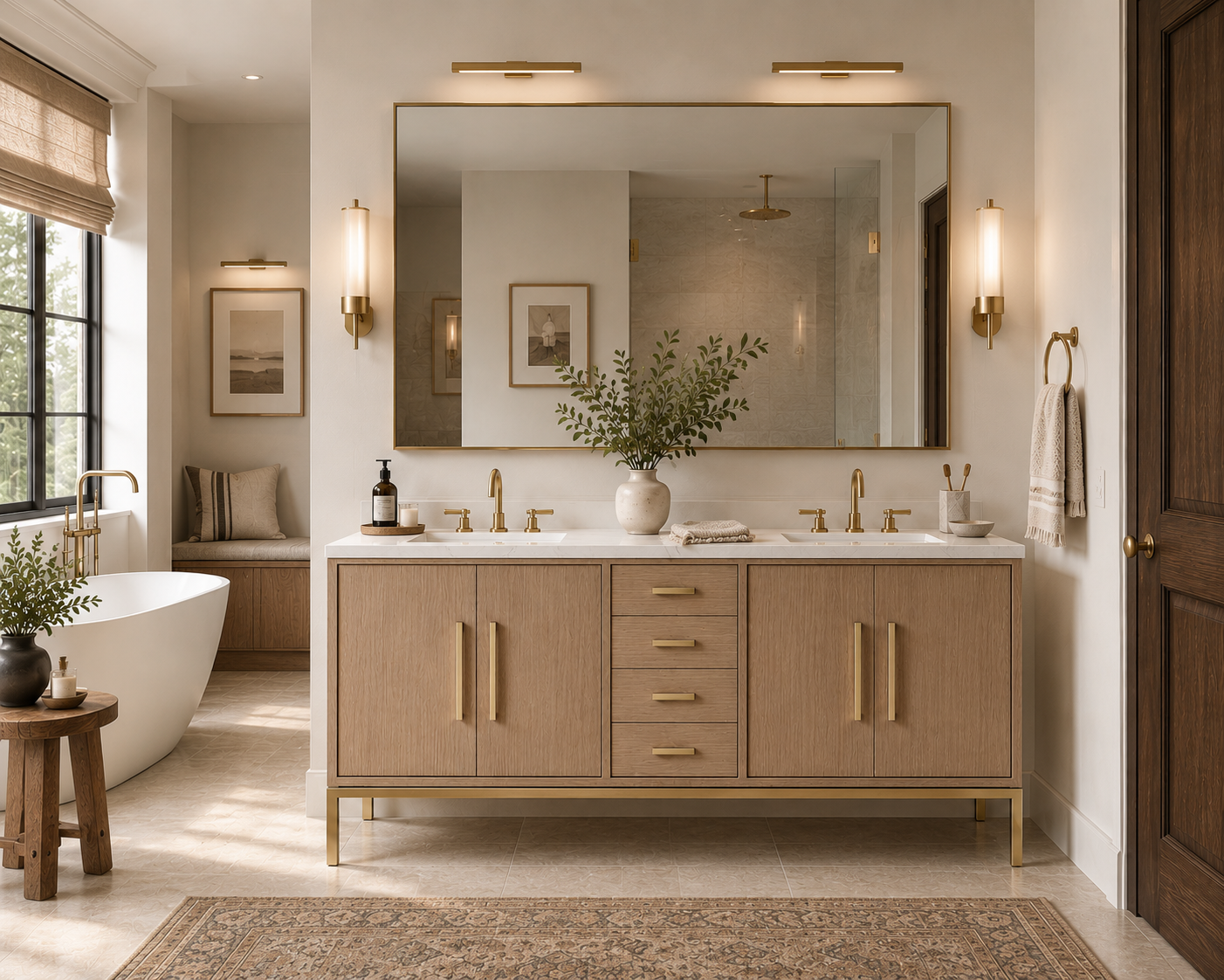 Rift White Oak Double Vanity