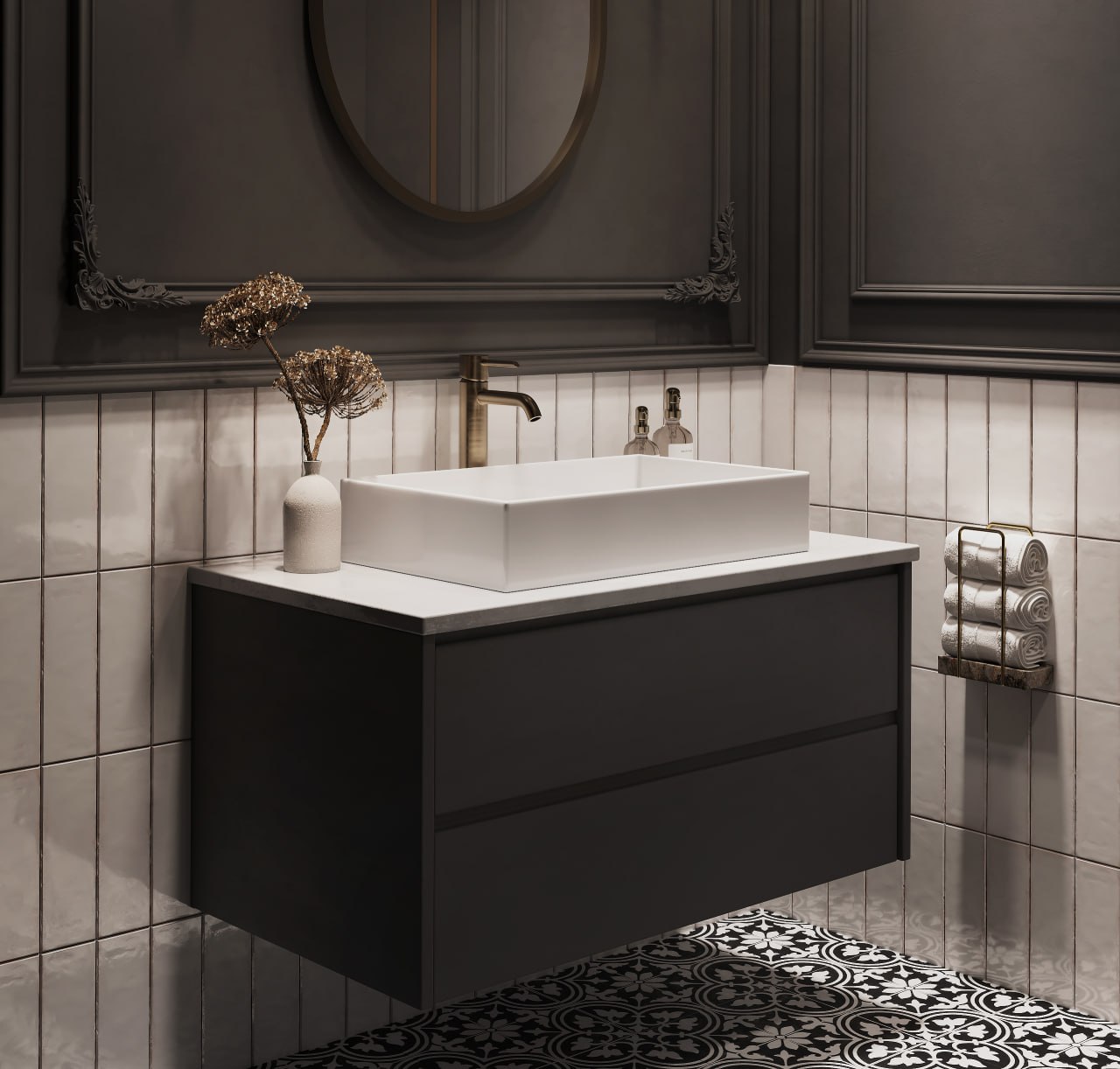 Powder Room Vanity Sizes, Finishes, and Customization