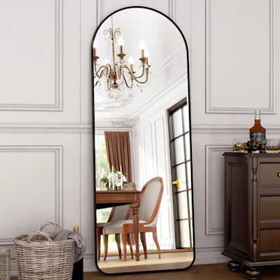 Round Corner Arched Full Length Mirror