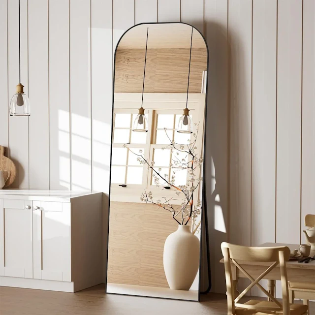 Domed Top Square-Edged Floor Mirror - angle 1 - other