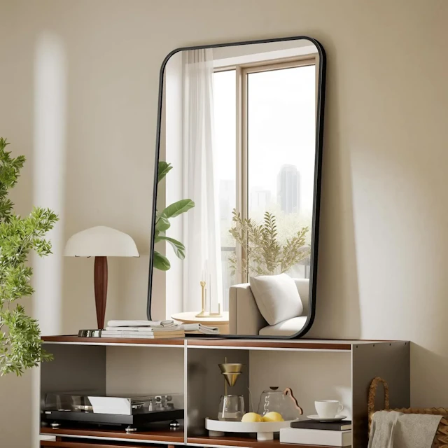 Wall Mirror with Rounded Corners - angle 4 - other