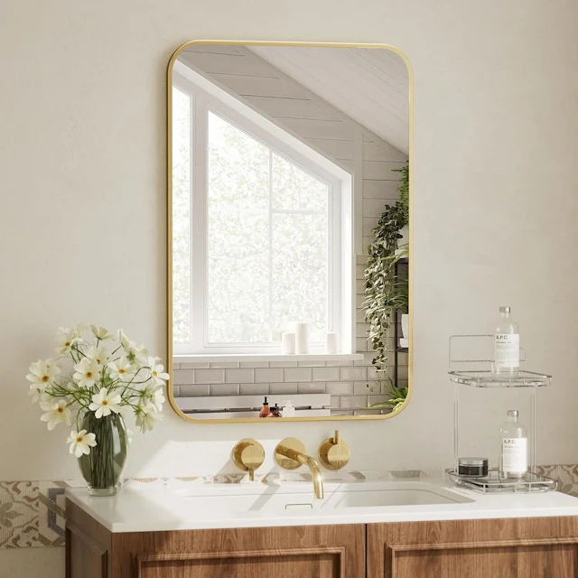 Wall Mirror with Rounded Corners - angle 5 - other