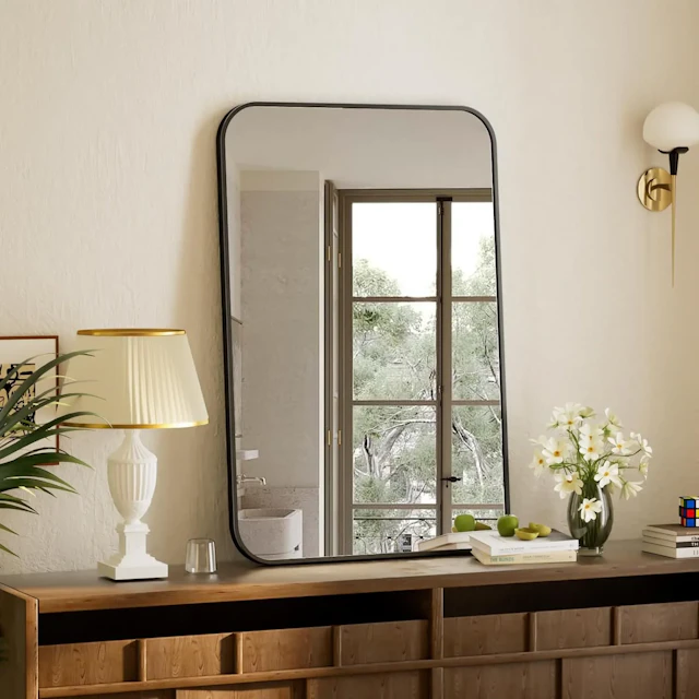 Wall Mirror with Rounded Corners - angle 6 - other