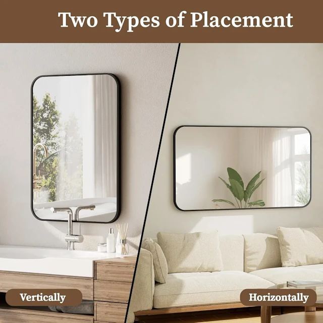 Wall Mirror with Rounded Corners - angle 8 - other