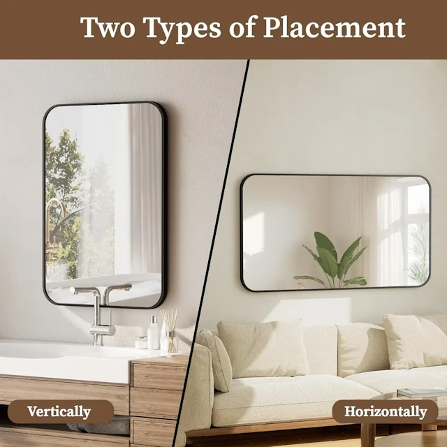 Wall Mirror with Rounded Corners - angle 8 - other
