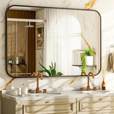 Wall Mirror with Rounded Corners