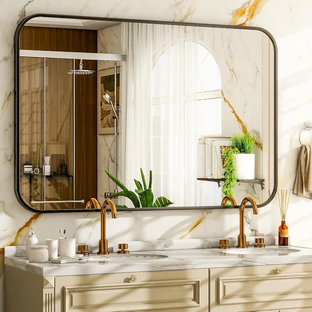 Wall Mirror with Rounded Corners - angle 1 - other