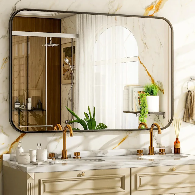 Wall Mirror with Rounded Corners - angle 1 - other