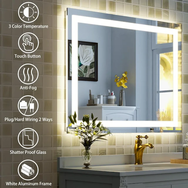 Tempered Glass LED Bathroom Mirror - angle 6 - other