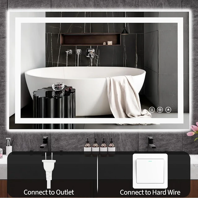 Tempered Glass LED Bathroom Mirror - angle 8 - other