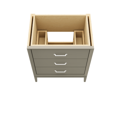 Alexandra Three-Drawer Single Bath Vanity - image 3 - base