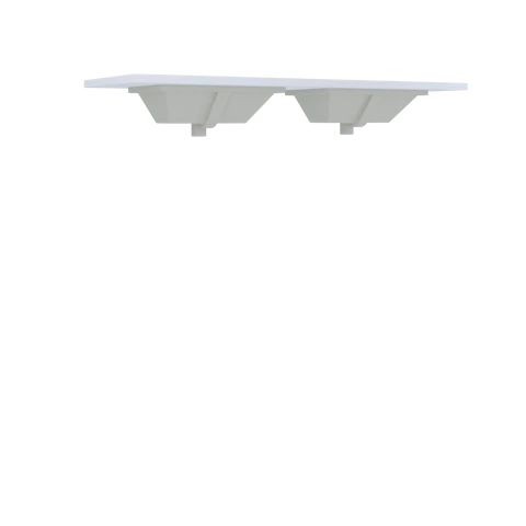 Silestone® Quartz Vanity Top - Double Rectangle Centered Sink - image 2 - countertop