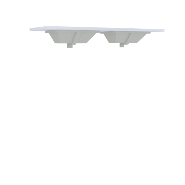 Silestone® Quartz Vanity Top - Double Rectangle Centered Sink - image 2 - countertop