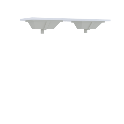 Silestone® Quartz Vanity Top - Double Rectangle Offset Sink - image 2 - countertop