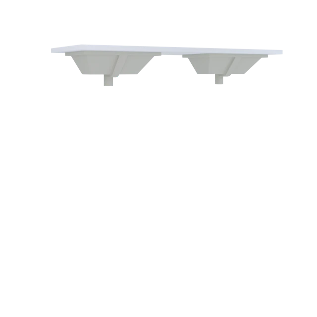 Silestone® Quartz Vanity Top - Double Rectangle Offset Sink - image 2 - countertop