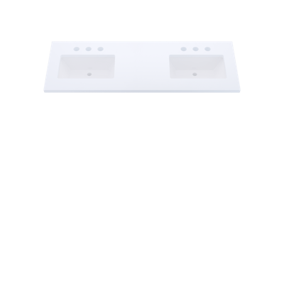 Silestone® Quartz Vanity Top - Double Rectangle Offset Sink - image 3 - countertop