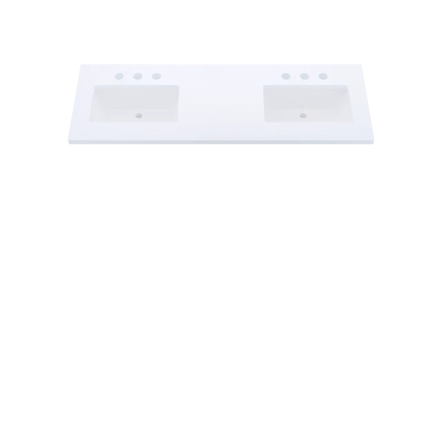 Silestone® Quartz Vanity Top - Double Rectangle Offset Sink - image 3 - countertop