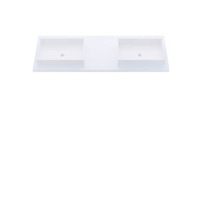 Silestone® Quartz Vanity Top - Double Vigo Offset Sink - image 3 - countertop