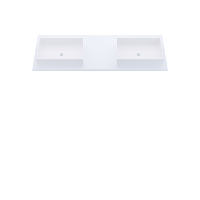 Silestone® Quartz Vanity Top - Double Vigo Offset Sink - image 3 - countertop