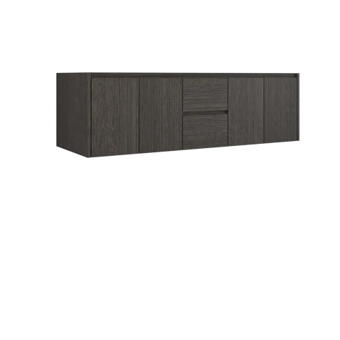 Gilded Double Bath Floating Vanity - Vessel Sink - image 2 - base