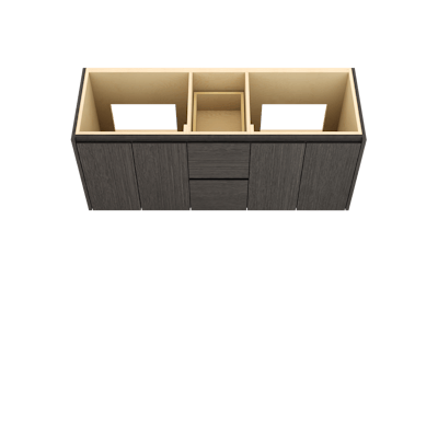 Gilded Double Bath Floating Vanity - image 3 - base