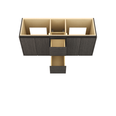 Gilded Double Bath Floating Vanity - image 4 - base