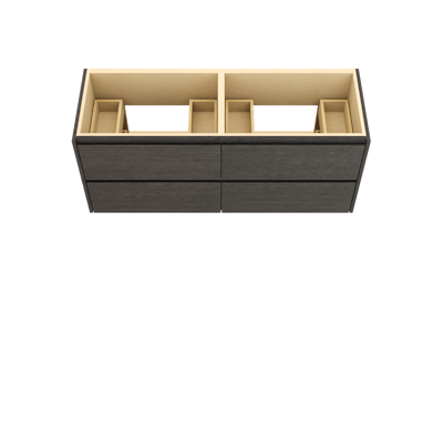 Gilded Double Drawer Bath Floating Vanity - image 3 - base