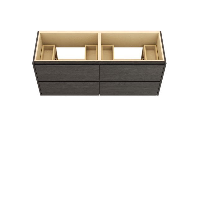 Gilded Double Drawer Bath Floating Vanity - image 3 - base