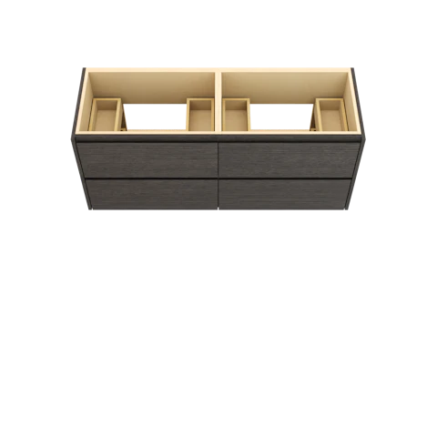 Gilded Double Drawer Bath Floating Vanity - image 3 - base