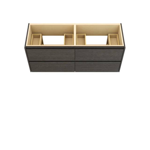 Gilded Double Drawer Bath Floating Vanity - image 3 - base