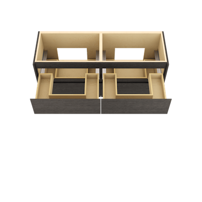 Gilded Double Drawer Bath Floating Vanity - image 4 - base