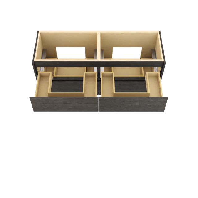 Gilded Double Drawer Bath Floating Vanity - image 4 - base