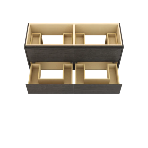 Gilded Double Drawer Bath Floating Vanity - image 5 - base