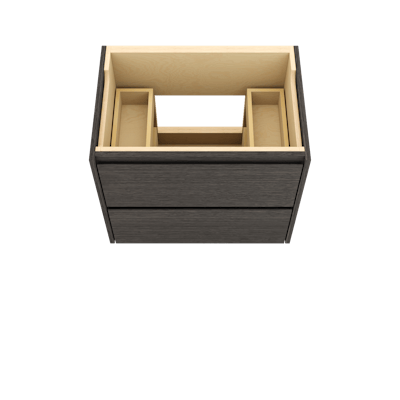 Gilded Two-Drawer Single Bath Floating Vanity - image 3 - base