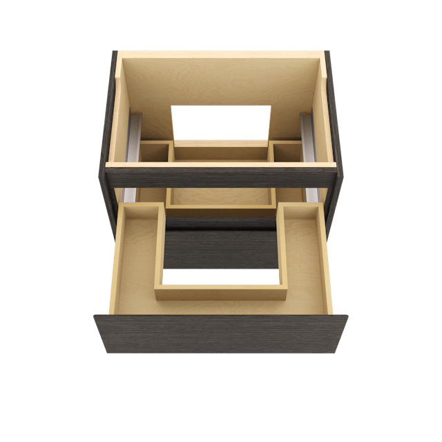 Gilded Two-Drawer Single Bath Floating Vanity - image 4 - base