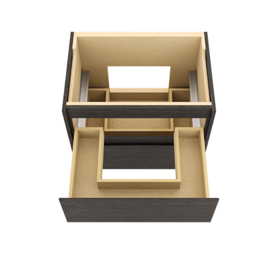 Gilded Two-Drawer Single Bath Floating Vanity - image 4 - base