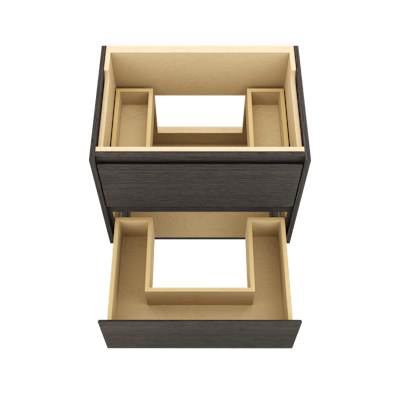 Gilded Two-Drawer Single Bath Floating Vanity - image 5 - base