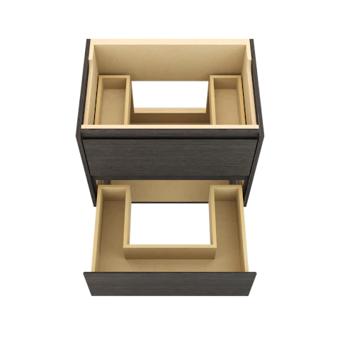 Gilded Two-Drawer Single Bath Floating Vanity - image 5 - base