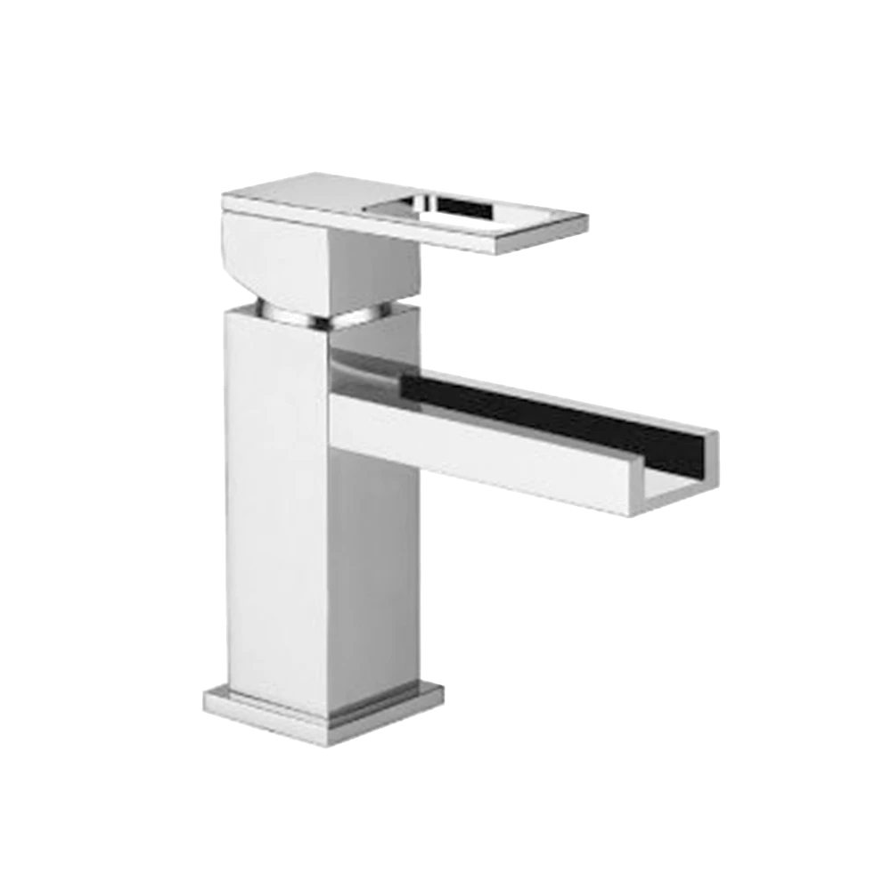 Single Hole Cascade Flow Waterfall Bathroom Faucet