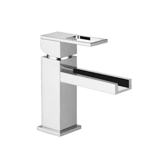 Single Hole Cascade Flow Waterfall Bathroom Faucet