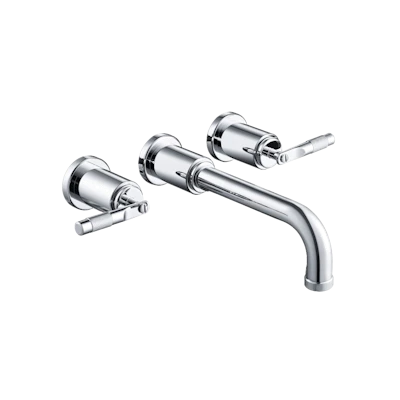 Two Handle Wall Mounted Bathroom Faucet