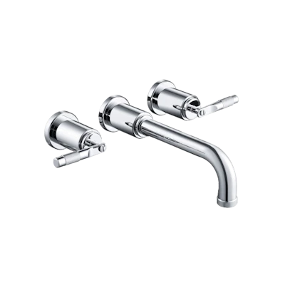 Two Handle Wall Mounted Bathroom Faucet
