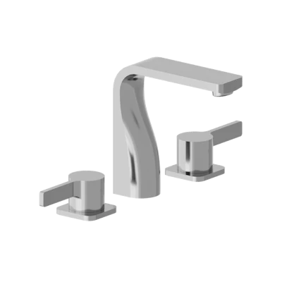 Three Hole 8" Widespread Two Handle Bathroom Faucet