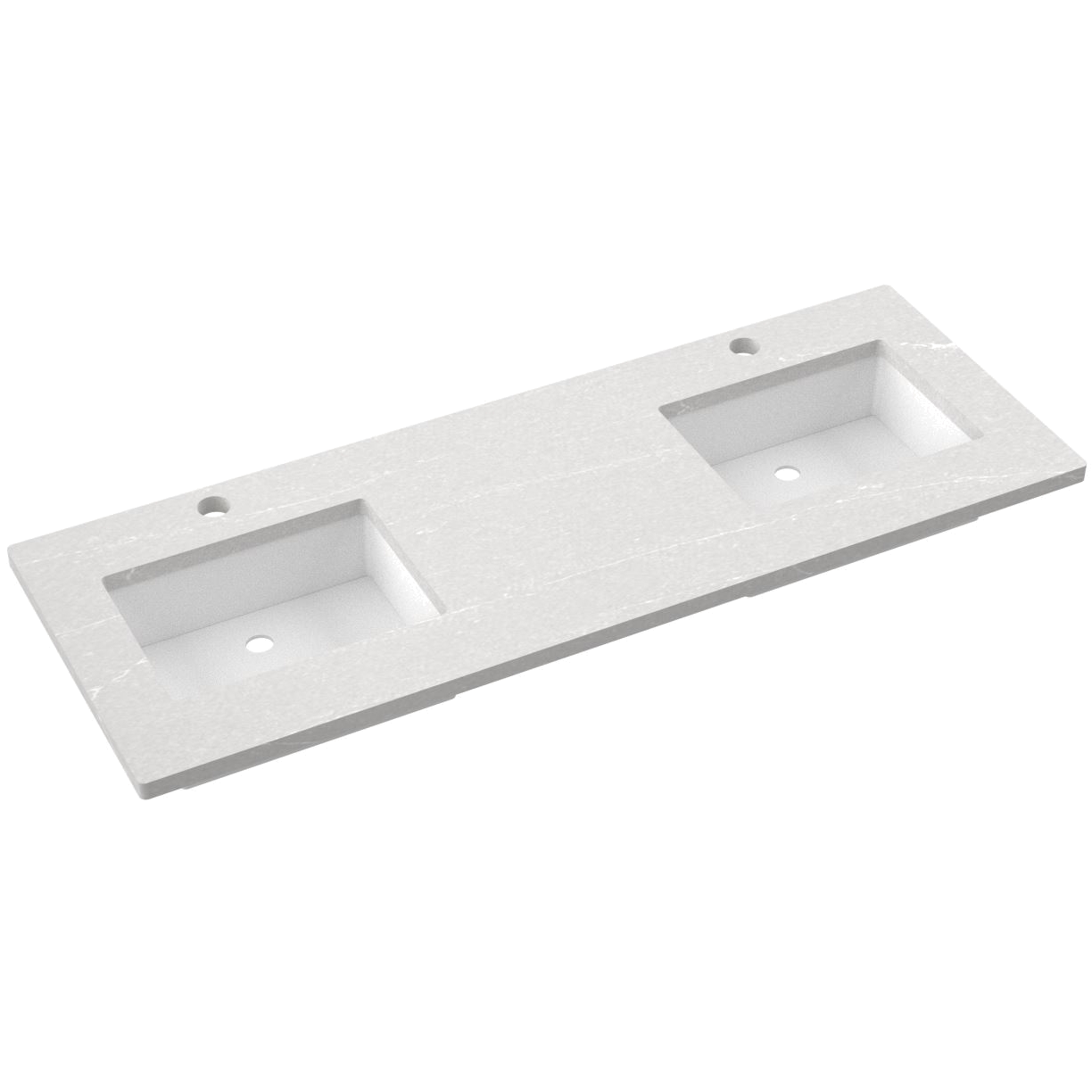 Silestone® Quartz Vanity Top - Double Rectangle Centered Sink