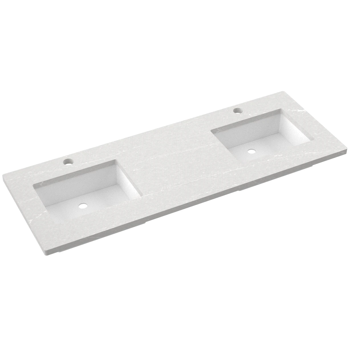 Silestone® Quartz Vanity Top - Double Rectangle Offset Sink