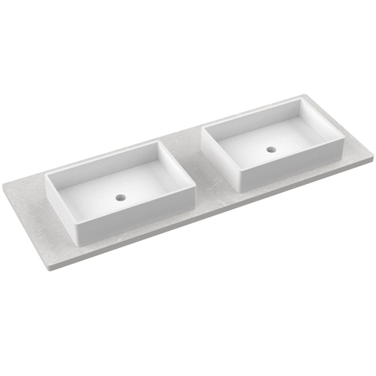 Silestone® Quartz Vanity Top - Double Vigo Centered Sink