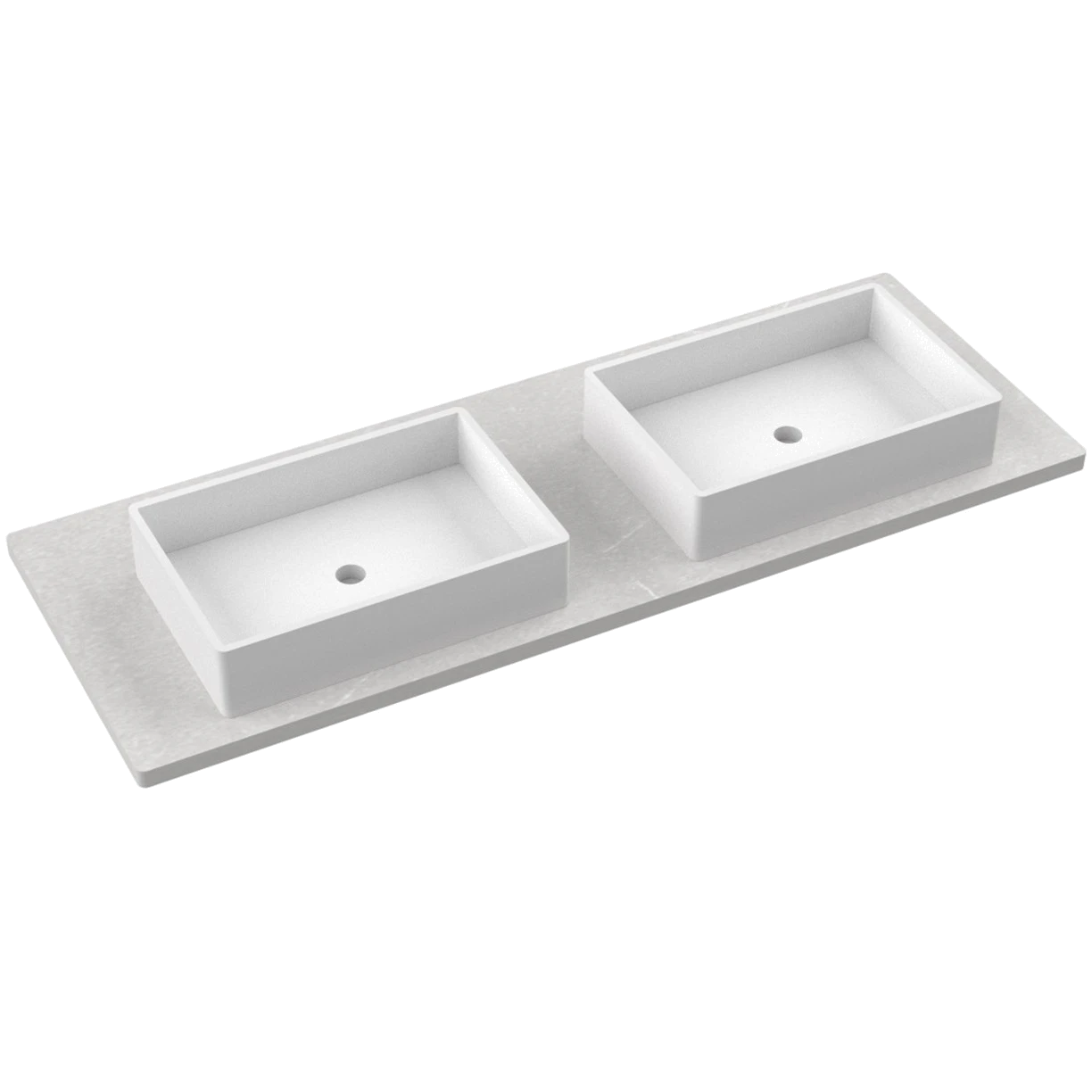 Silestone® Quartz Vanity Top - Double Vigo Centered Sink