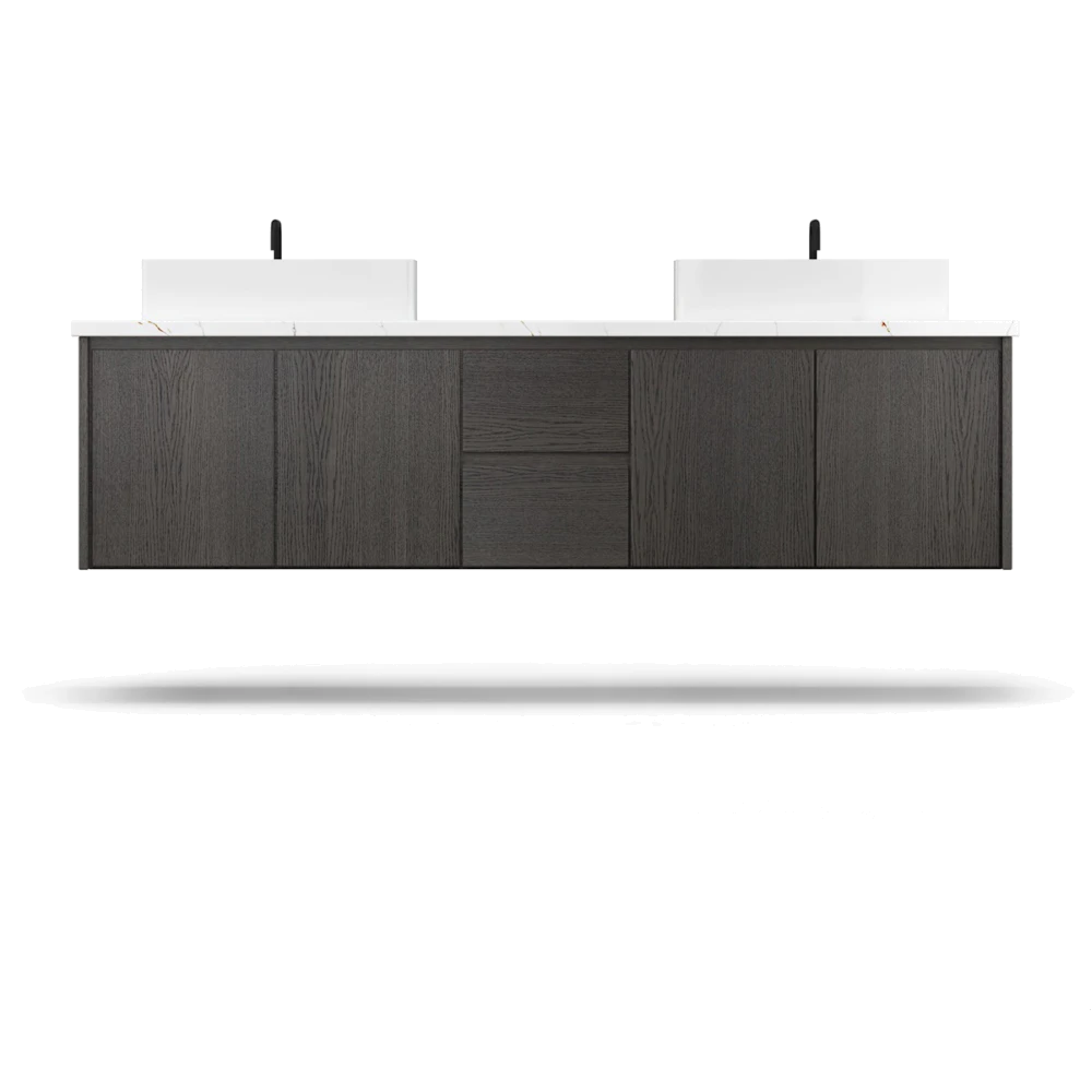 Gilded Double Bath Floating Vanity