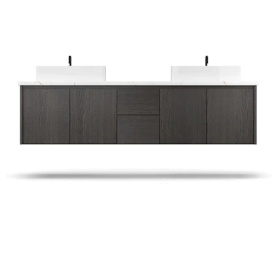Gilded Double Bath Floating Vanity